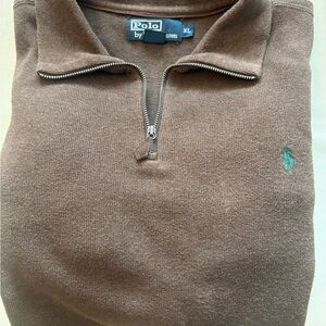 Polo by Ralph Lauren Brown Zip-Up Sweater